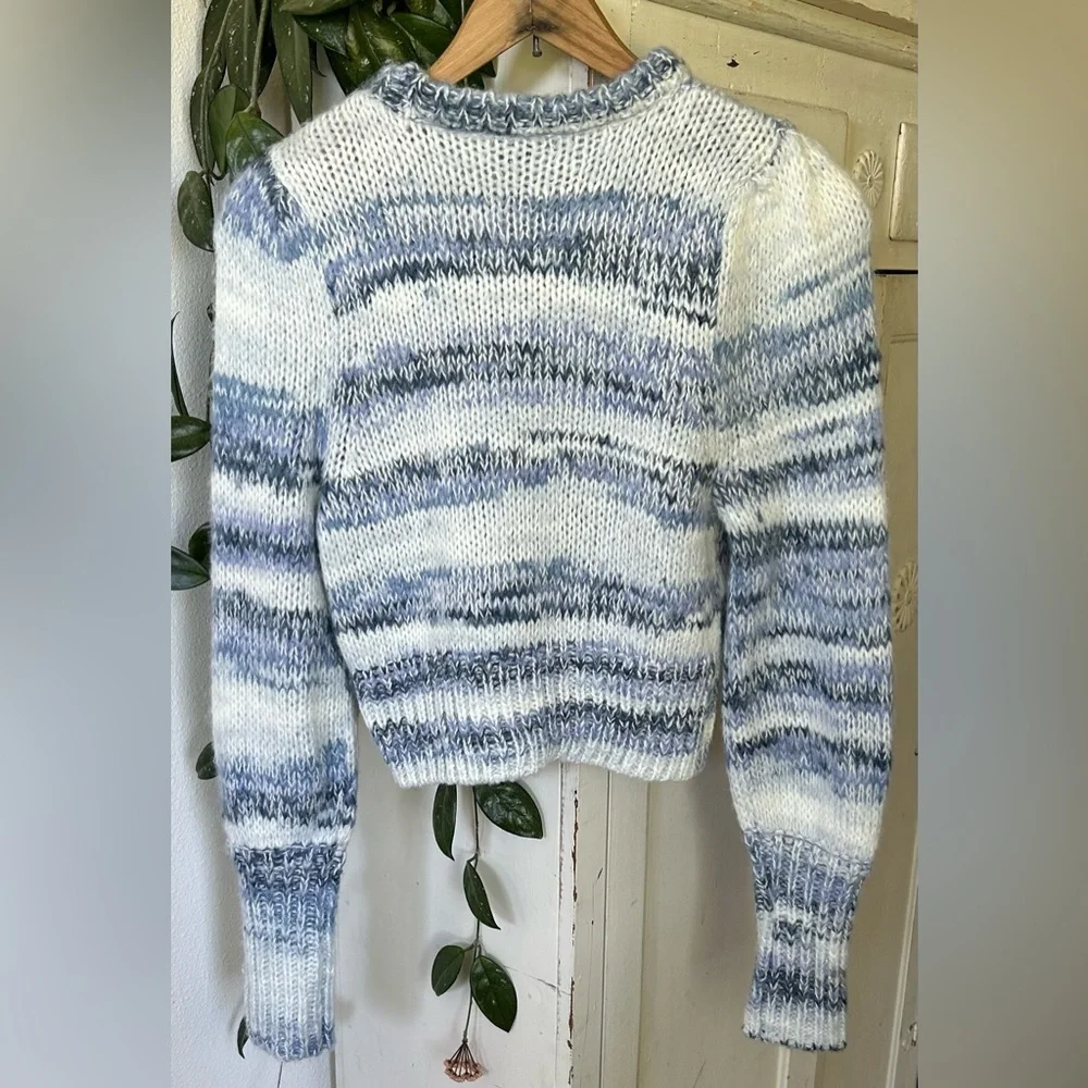NWT Wild Fable | Women’s multi blue/white knit cropped crewneck sweater size XS